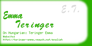 emma teringer business card